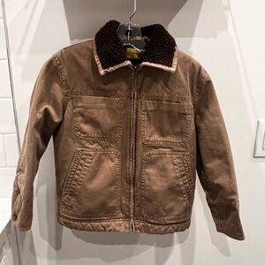 Class Club Boy’s Tan/Brown Jacket with Sherpa Collar